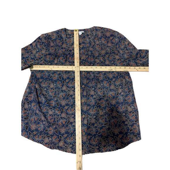 EXCELLENT CONDITION J. Jill Pure Jill Womens Large Blue parsley multicolored Fl - Picture 6 of 6